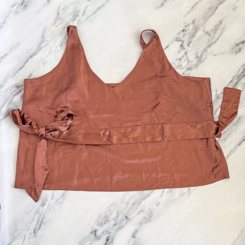The Empower Satin Adjustable Cami BNWT Size 2X Rose Brown